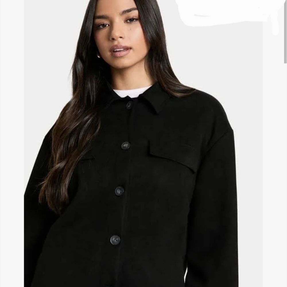 🆕Black Women's suede Cloth shirt/jacket - Picture 3 of 11